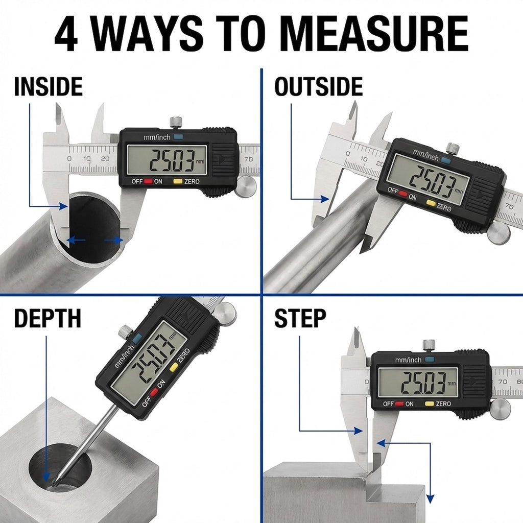 Digital Vernier Caliper Calipers 150mm Stainless Steel Micrometer Gauge Tool
