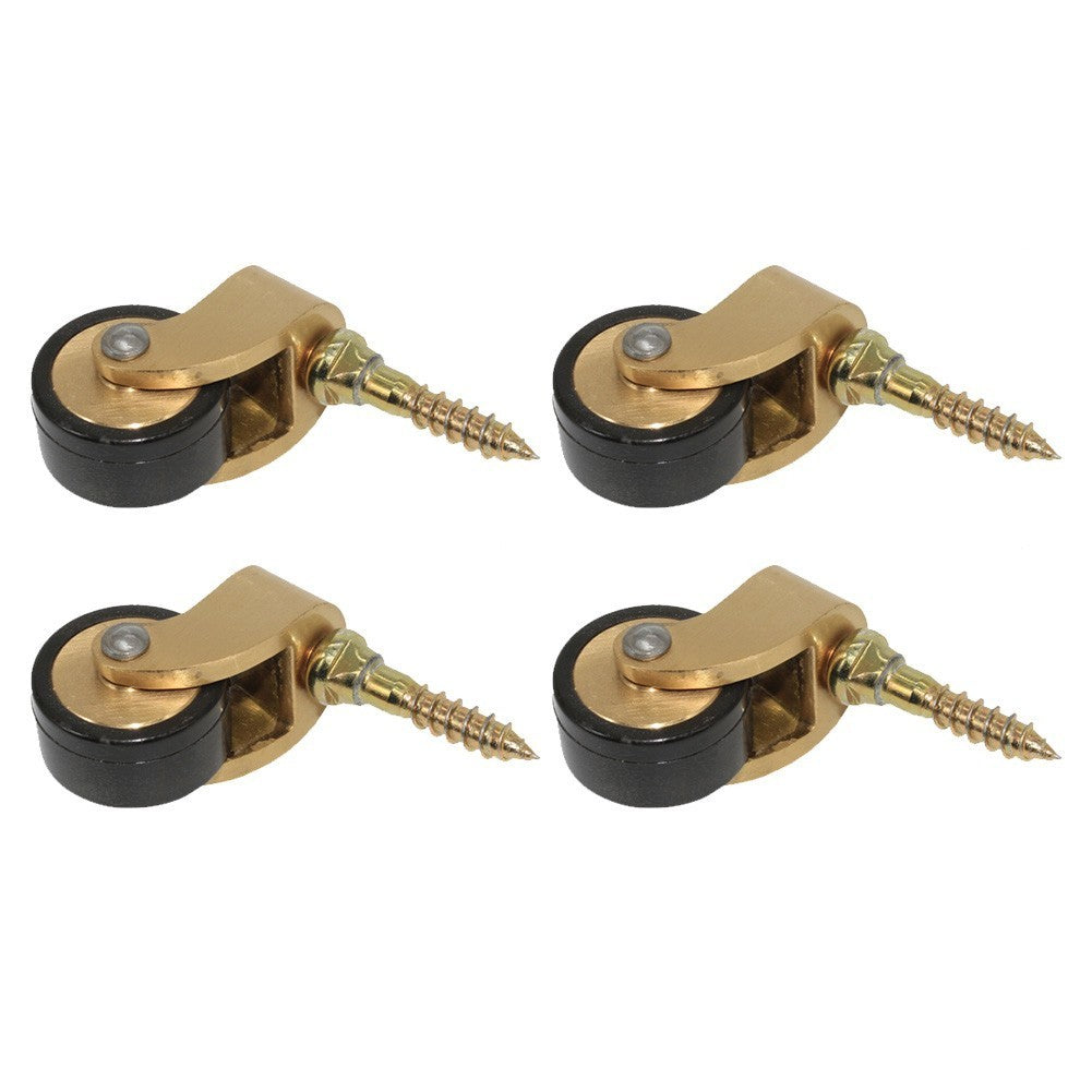 4 Brass Casters 360 Degree Rotation Silent Bearing Heavy Duty Wheels for Sofa