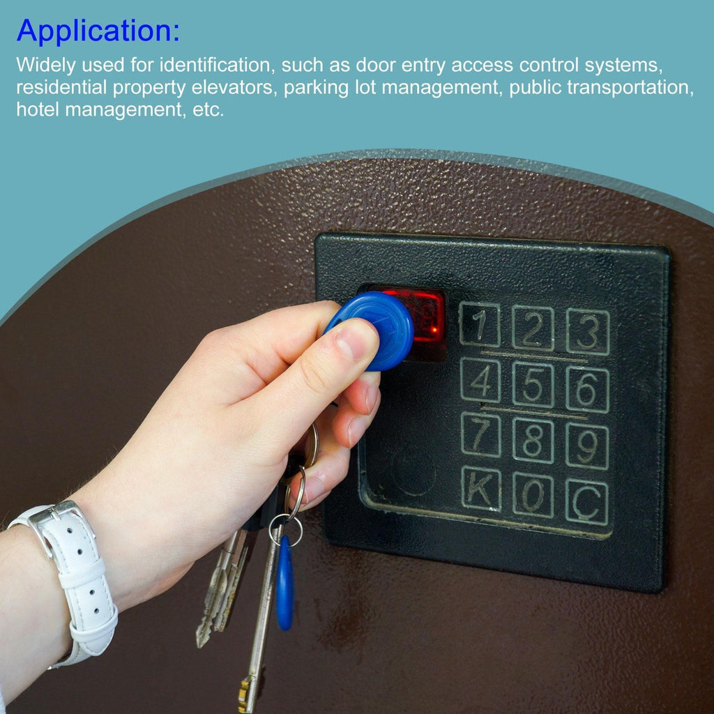 20Pcs RFID Key Fobs UID 13.56MHz Rewritable Proximity IC Smart Token Tag Blue