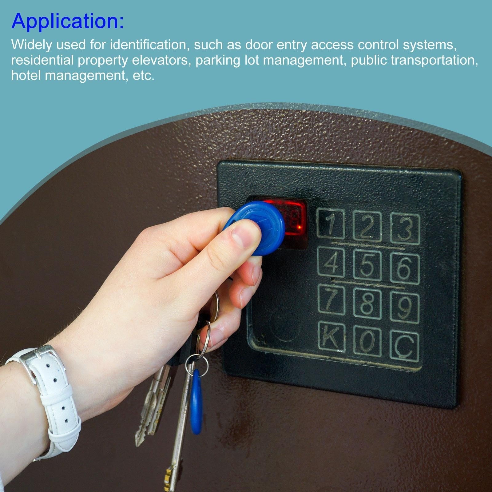 20Pcs RFID Key Fobs UID 13.56MHz Rewritable Proximity IC Smart Token Tag Blue