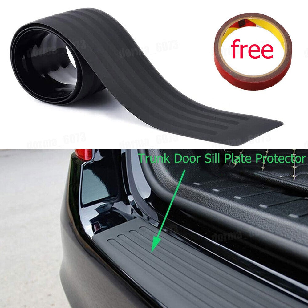 Car Trunk Door Sill Plate Protector Guard Strip Rear Bumper Tape Accessories