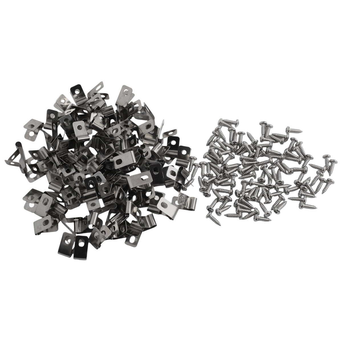 100 Pack of Rust Resistant Wire Clips with Screws for Fencing Applications