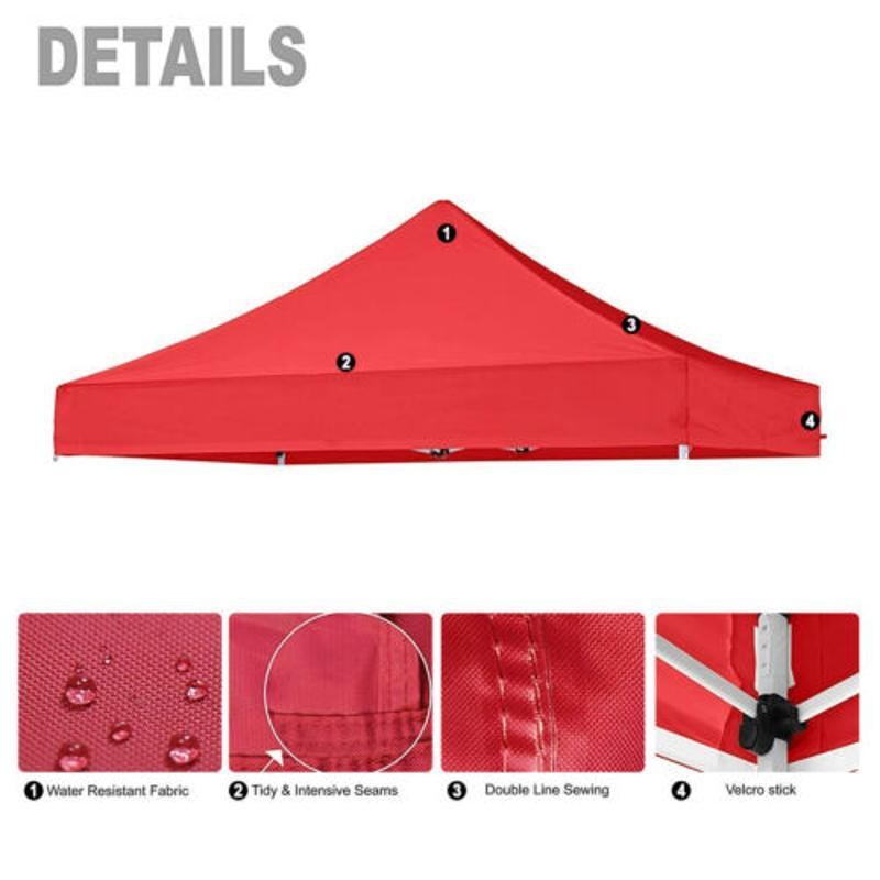 Waterproof Garden BBQ Gazebo Top Cover Roof Replacement Fabric Tent Canopy 2*2m