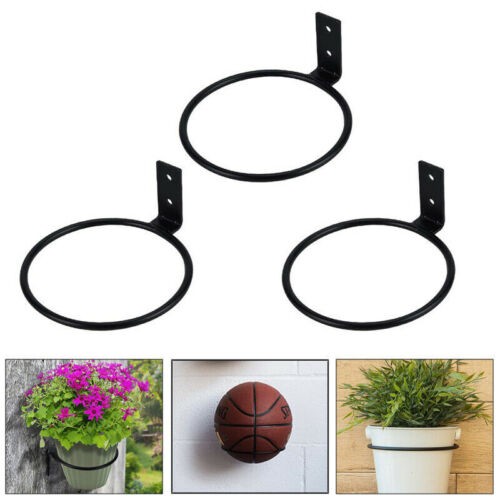 2/3/5PCS Plant Flower Pot Wall Mounted Ring Holder Garden Hanging Basket Bracket