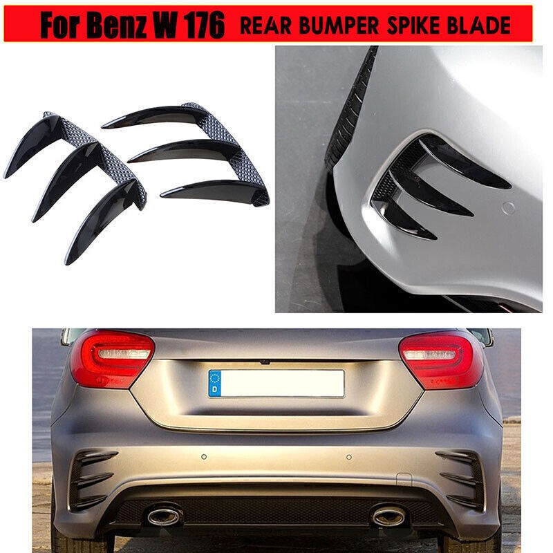 Rear Bumper Splitter Canard Trim For Mercedes Benz A Class W176 A200 A250 A45