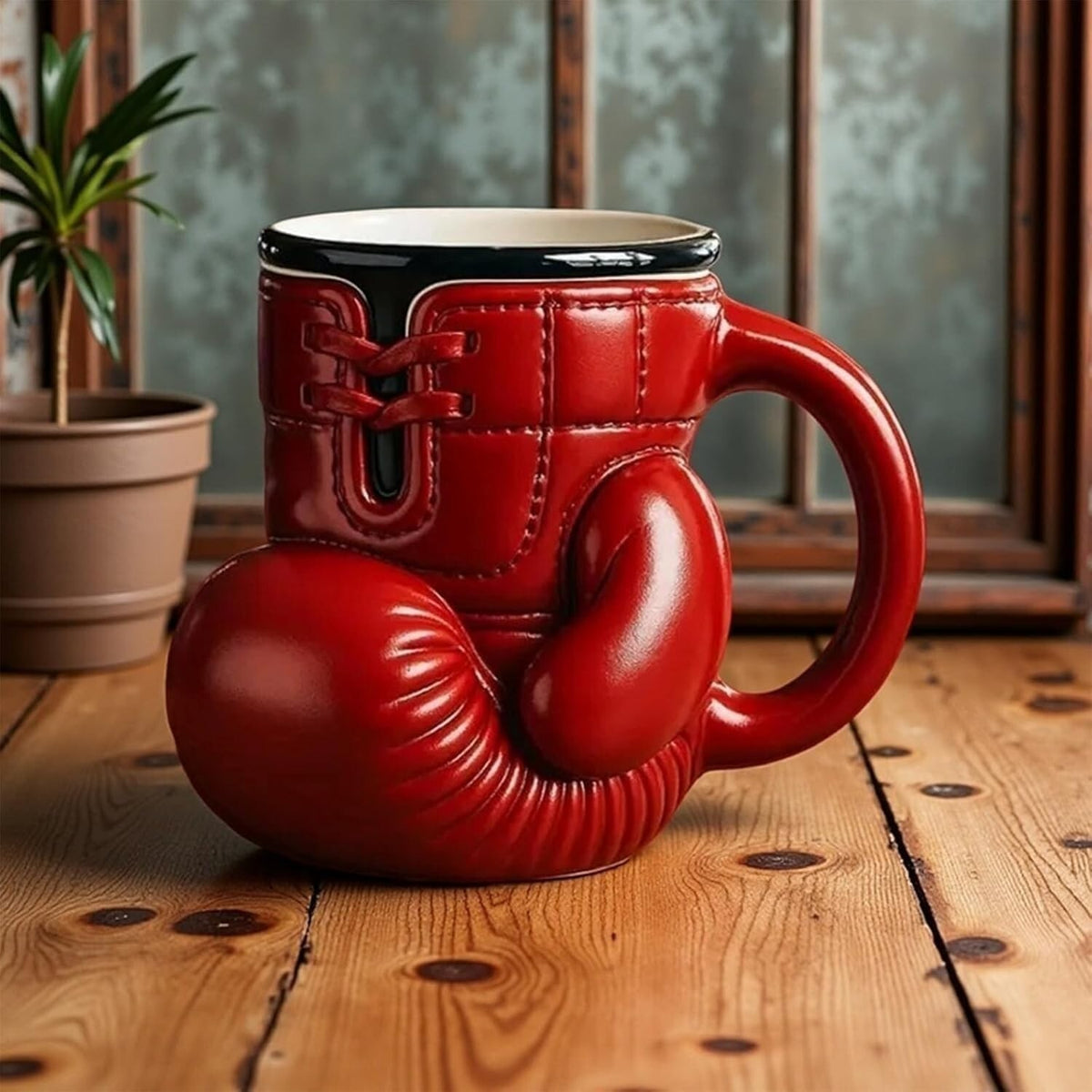12Oz Boxing Glove Mug, Novelty Shaped Boxing Mug,Sports Lovers Coffee Cup Gift