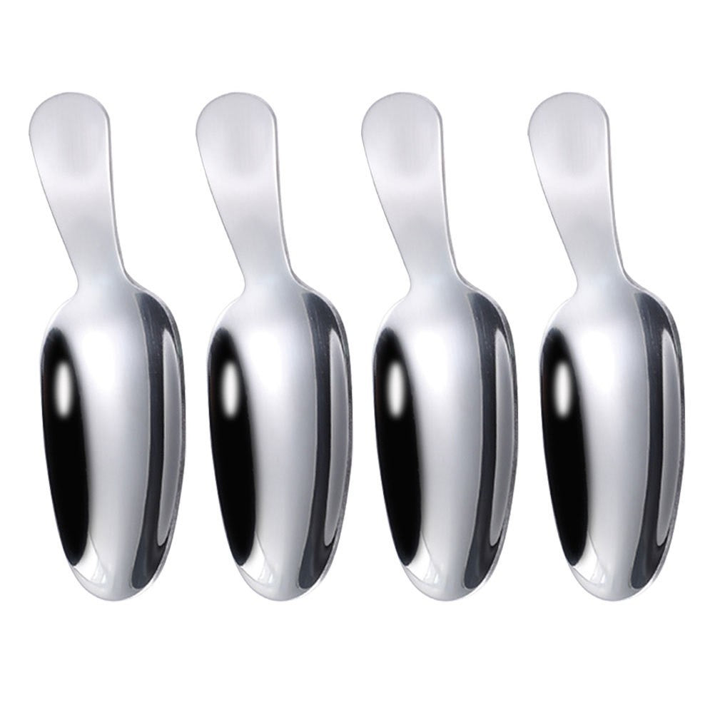 4 Pcs304 Small Scoop Household Ice Cream Short Handle Spoons Kitchen Scoops
