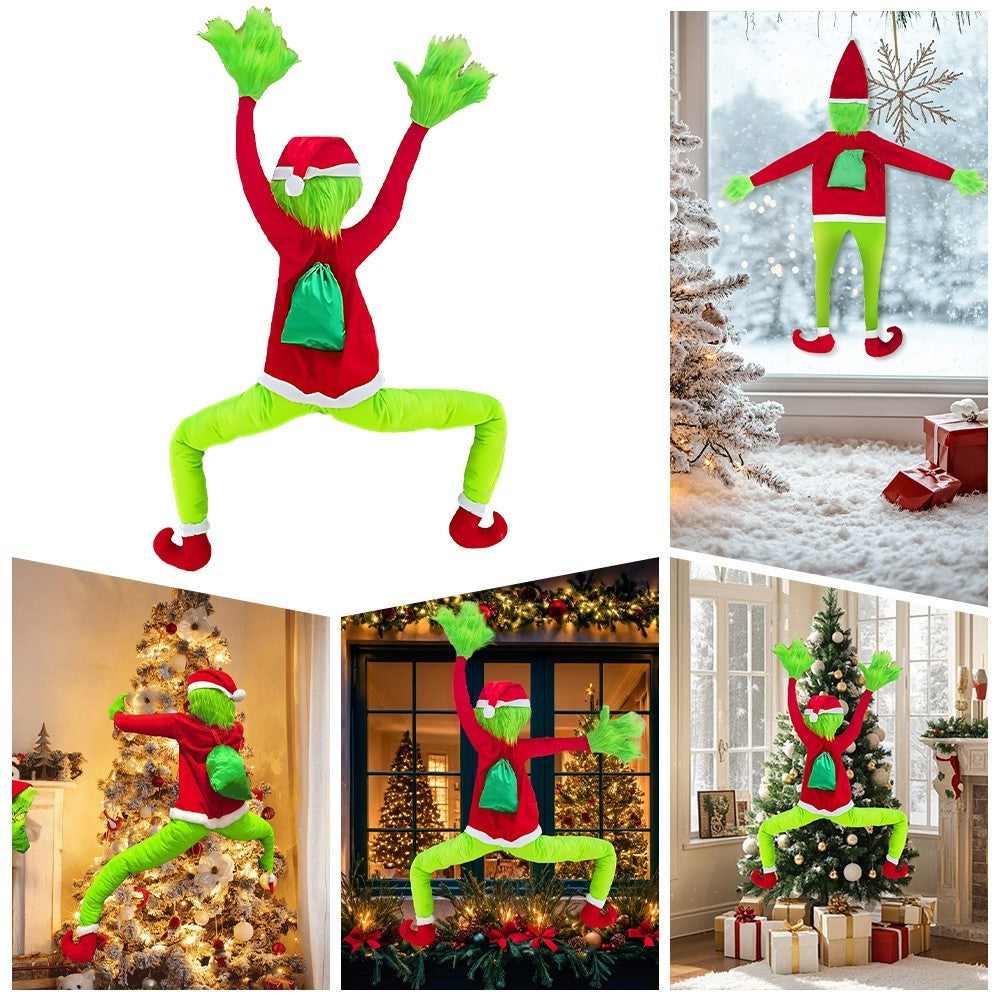 Christmas Grinchs Decor Bendable Arms & Legs, for Home Tree Wall Outdoor Decor