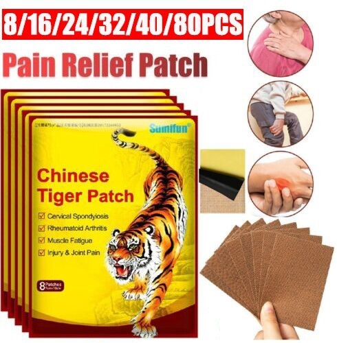40 Tiger Patch Chinese Medical Back Heat Pain Relief Plaster Pad Balm Arthritis+