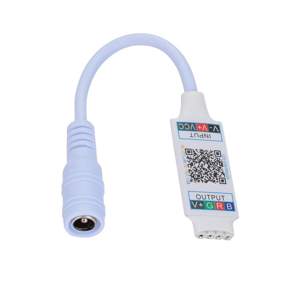 Plug to 4Pin Connector LED Light Strip Bluetooth Adaptor Music RGB Controller
