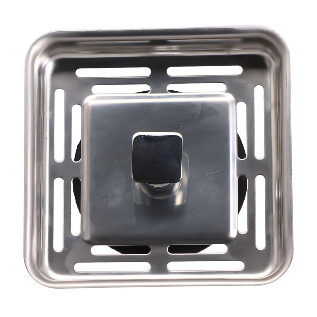 Square Stainless-Steel Kitchen Sink Strainer Drainer Post Stopper Waste-Plug