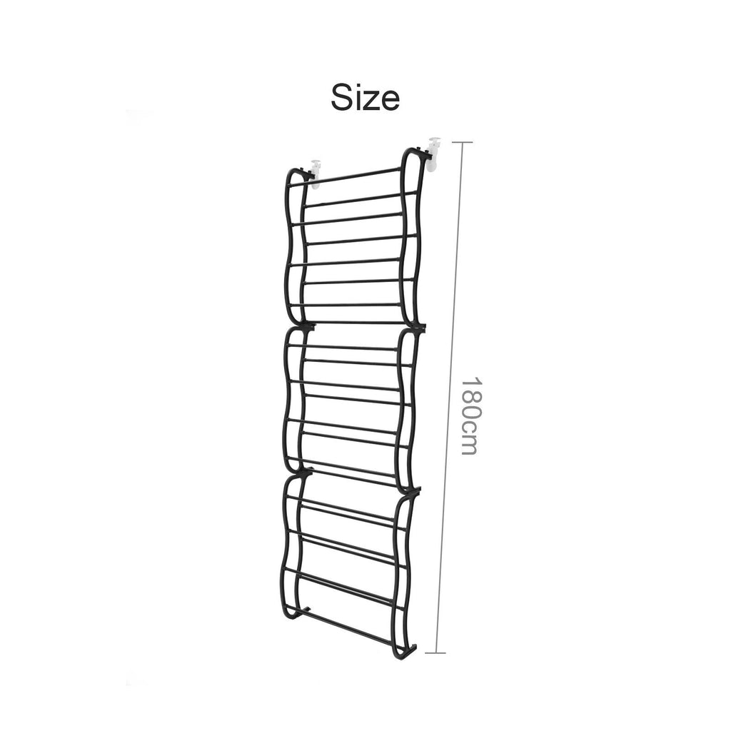 Over The Door Shoe Storage Organiser 36 Pair Hanging Hook Shelf Rack