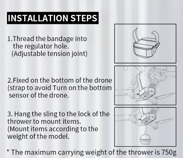 Drone Dropping Payload Delivery Thrower Air Dropper Device for DJI Mini 3 Pro