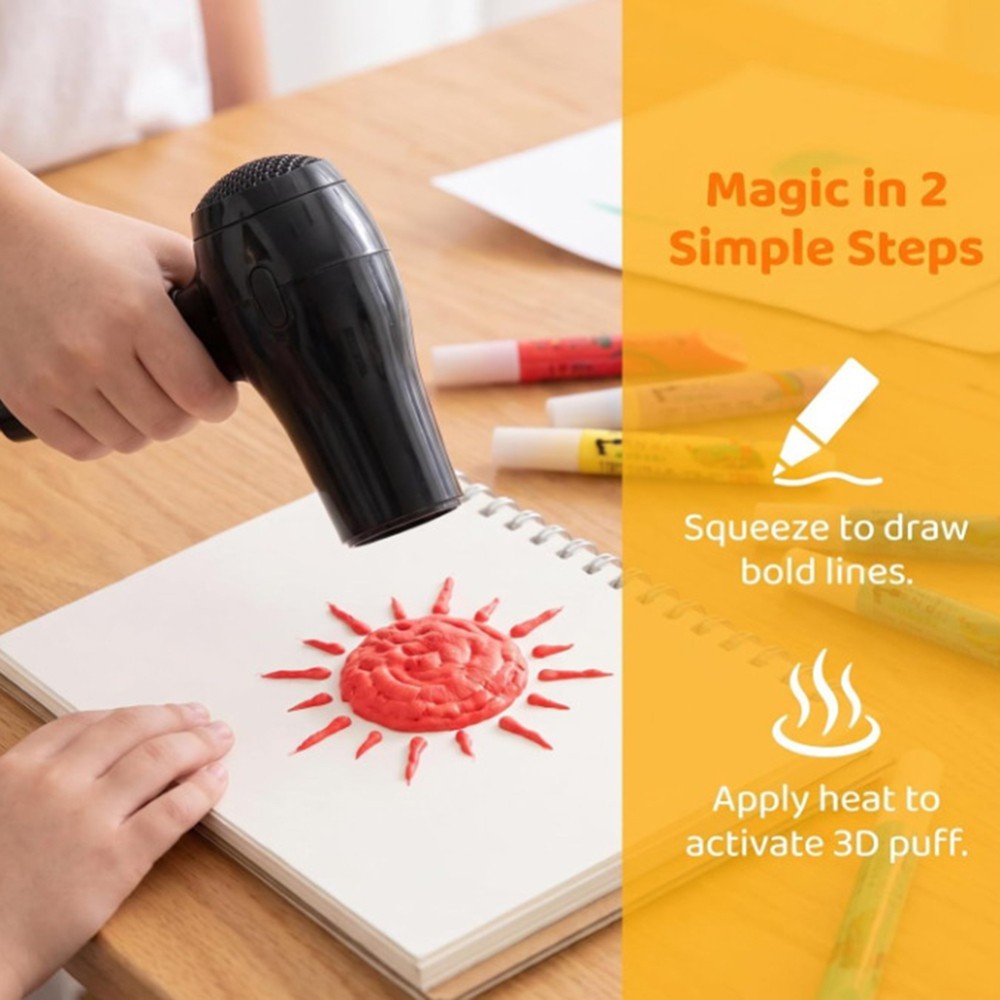 12pcs Magic Popcorn Pens DIY 3D Puffy Bubble Art Drawing For Kids Christmas Gift