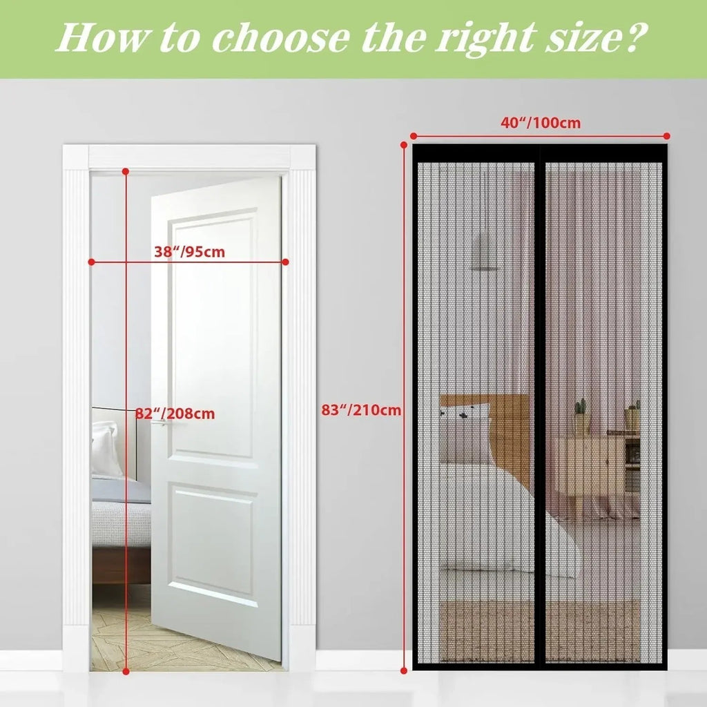 Magic Curtain Door Mesh Magnetic Fastening Mosquito Fly Bug Insect Net Screen UK