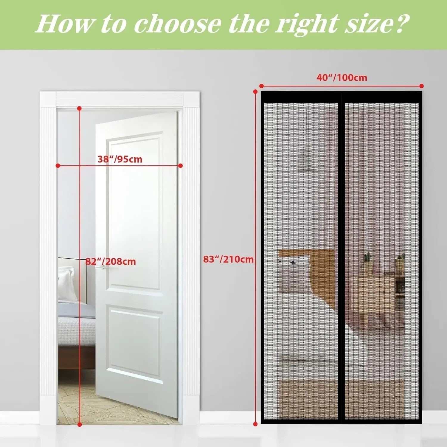 Magic Curtain Door Mesh Magnetic Fastening Mosquito Fly Bug Insect Net Screen UK