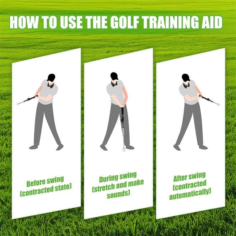 Golf Retractable Swing Club Soundable Swing Trainer Golf Indoor Training Aids
