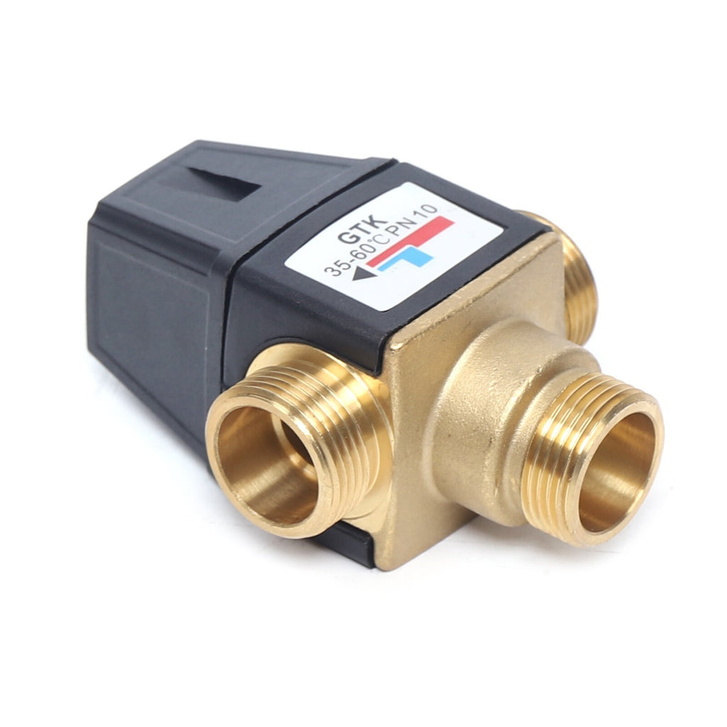 3-Way Thermostatic Mixing Valve Hot Cold Water Mixer Anti-Scald DN20 35-60℃