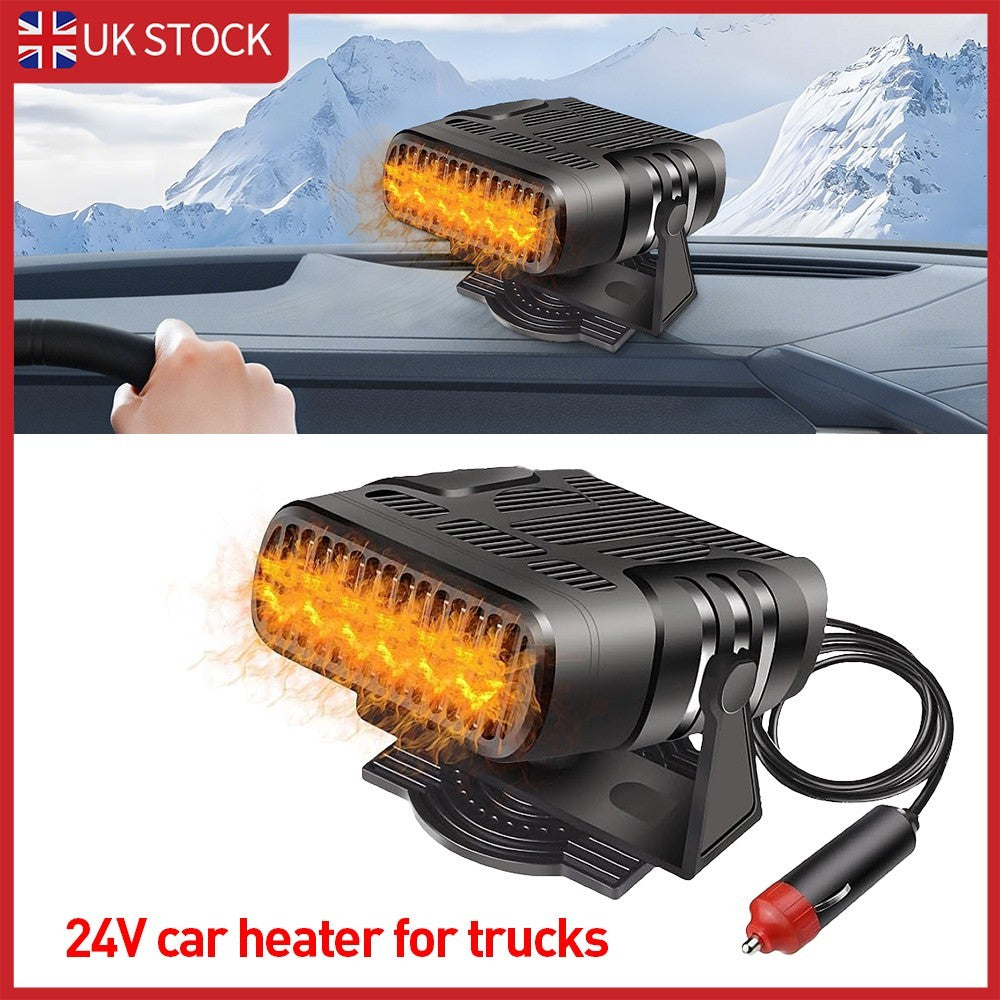 200W Electric Car Heater 12/24V Heating Fan Defogger Defroster Demister Portable
