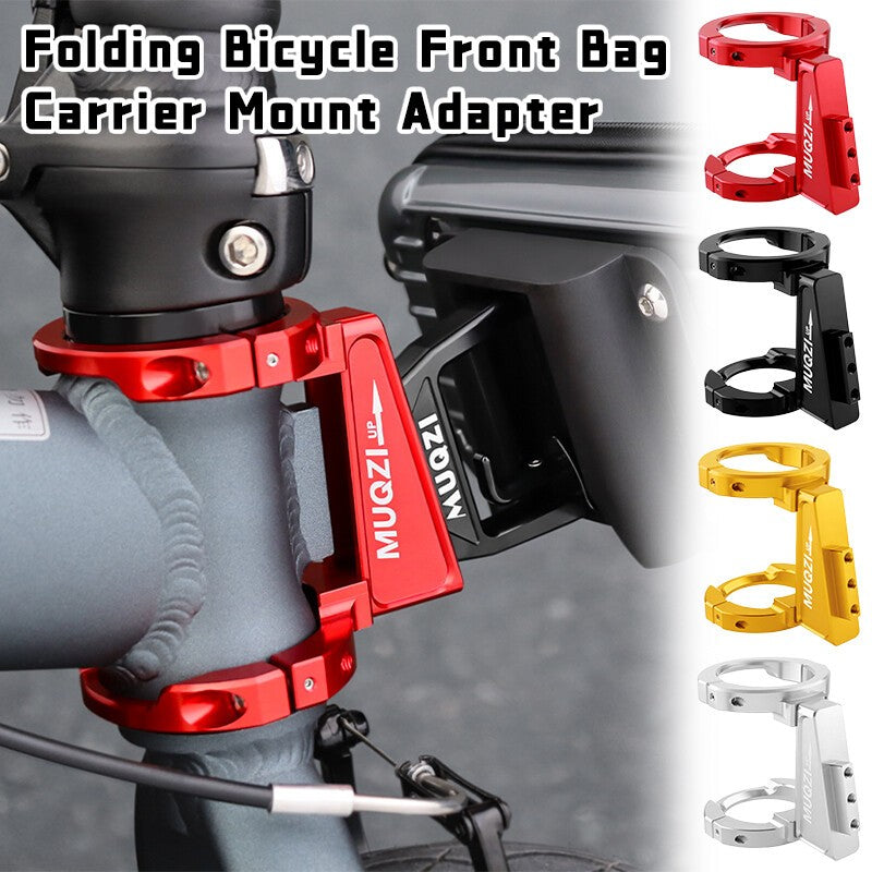 Folding Bike Front Bag Carrier Mount Adapter for Bicycle Front Bag Holder Tool