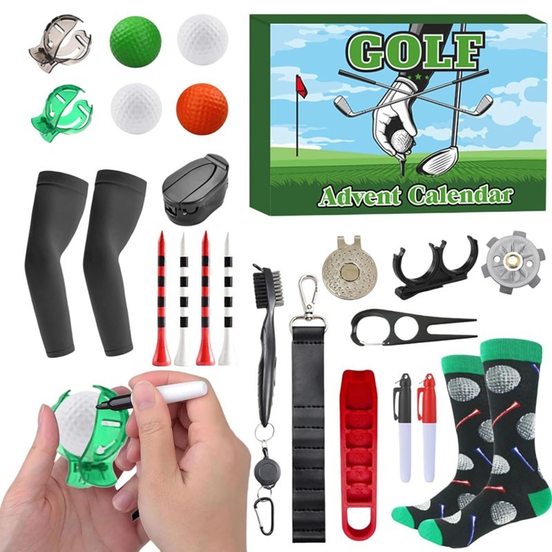 Golf Advent Calendar 2025, 24 Days Christmas Countdown Calendar with Golf Balls~