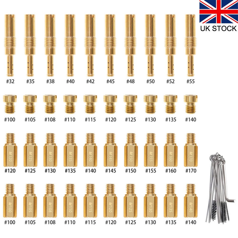 40Pcs For PWK Keihin OKO Carbs Carburetor Main Jets with Slow Pilot Jets Set New