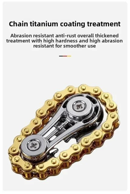 1X Fidget Roller Bike Chain Finger Toy Stress Anxiety Relief Chain Hand Roller