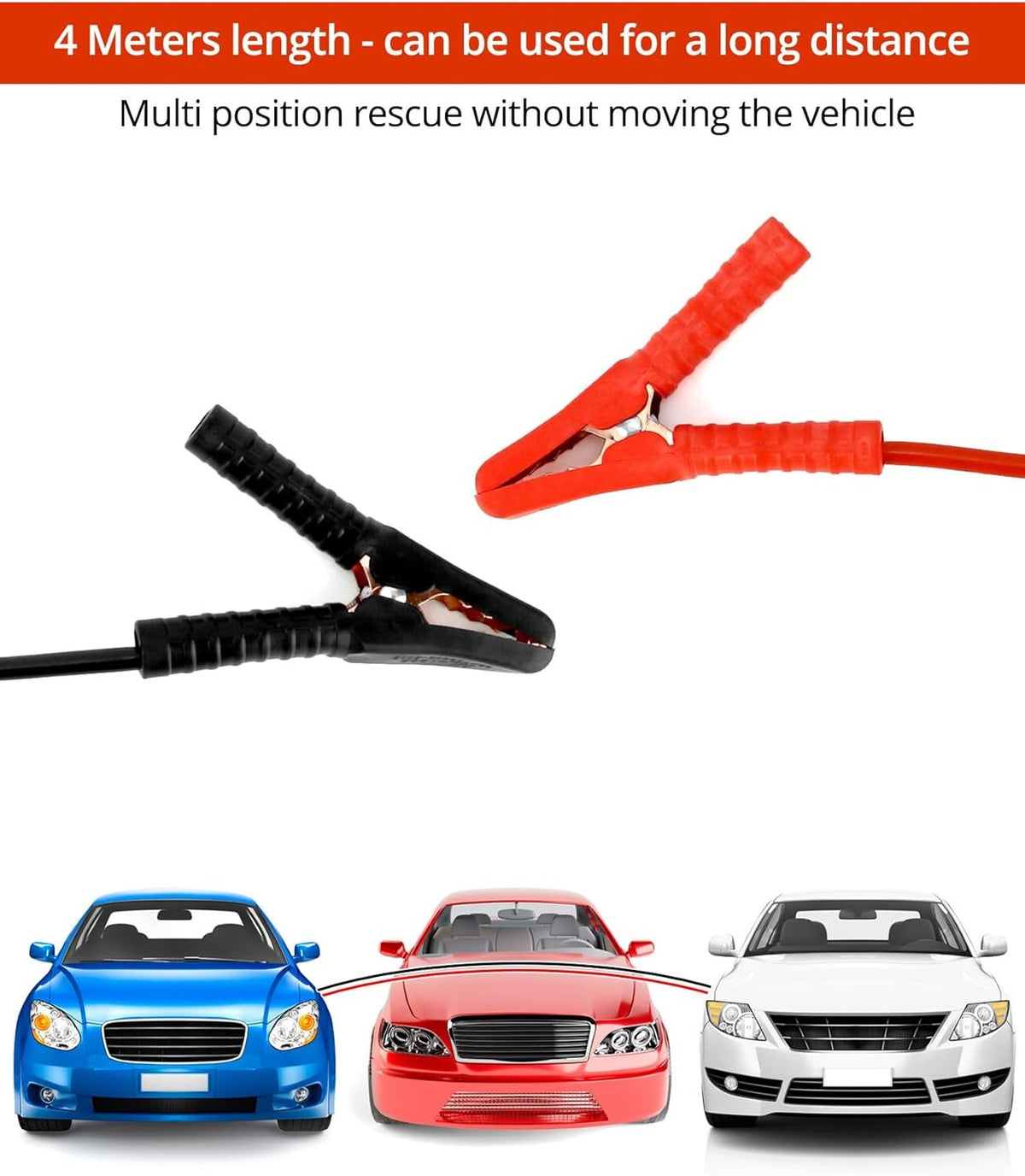 4M HEAVY DUTY JUMP LEADS 2000AMP CAR VAN BATTERY STARTER BOOSTER CABLES JUMPER