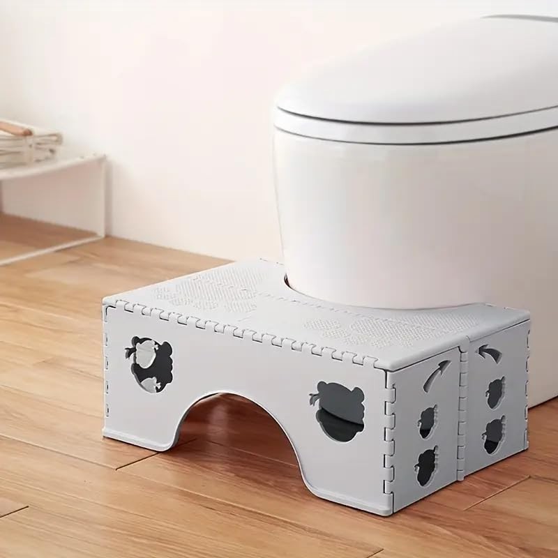 7In Foldable Toilet Stool for Healthy Squatting Posture - Non-Slip Poop Stool