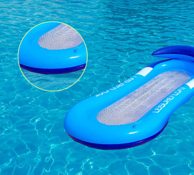 Inflatable Water Floating Lounge Chair Mesh Pool Float Recliner