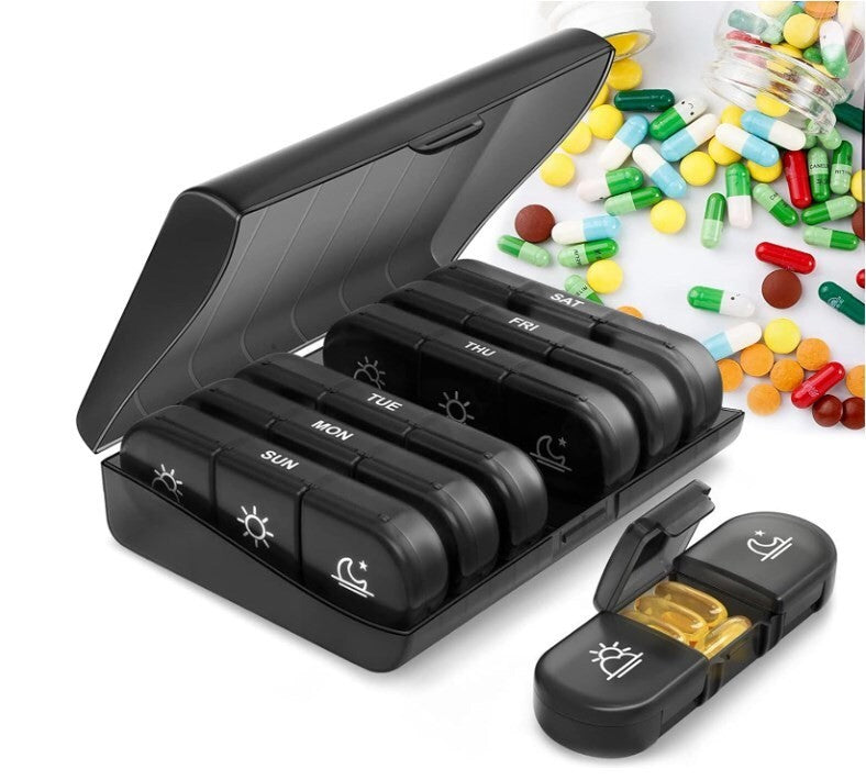 Storage 7Day Weekly Container Organizer Pill Box Dispenser Medicine Tablet Case