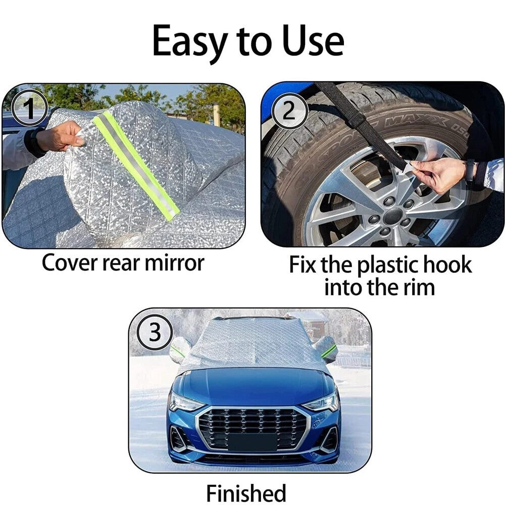 Windscreen Cover Window Screen Frost Ice Snow Sun Dust Protector for Car Van SUV