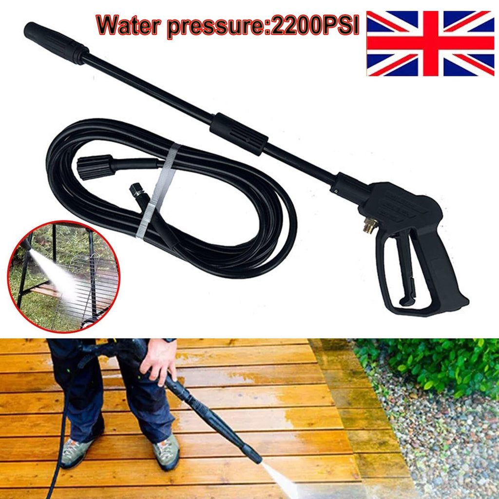 High Pressure Power Washer Spray Gun 150 Bars M14 Jet Lance Nozzle and 26FT Hose