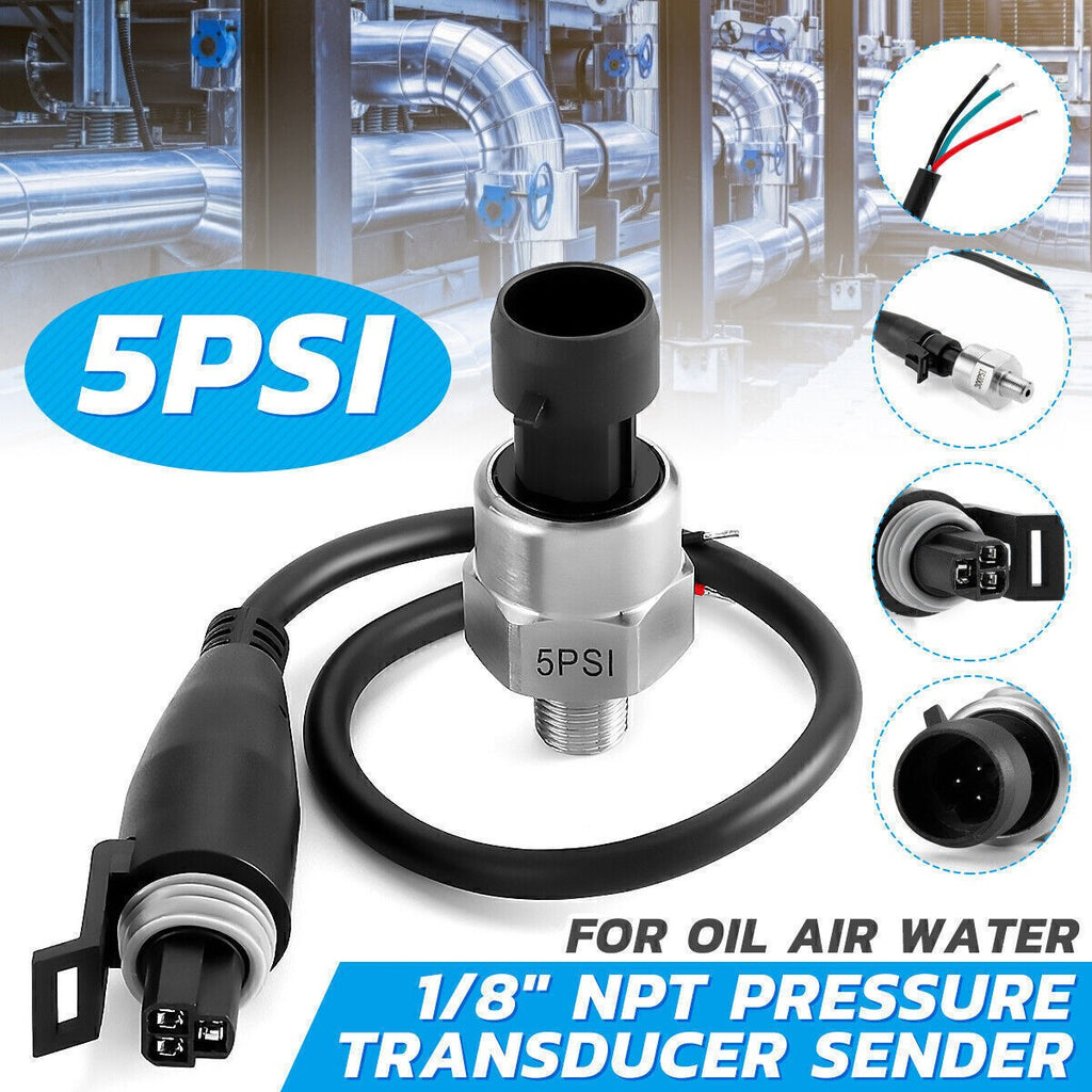 1/8"NPT Pressure Transducer Sender Sensor Oil Fuel Air Water Gas