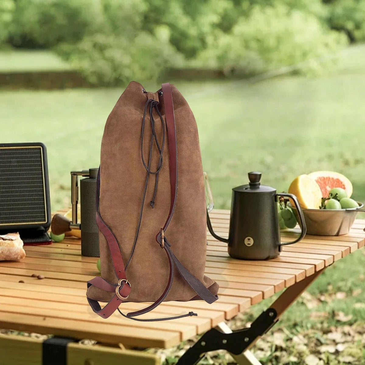 Medieval Backpack Practical Unique Belt Bag for Camping