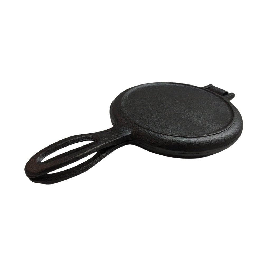 Cast Iron Waffle Maker Pan 6In Stove Top Waffle Iron Cookware, Portable Camping