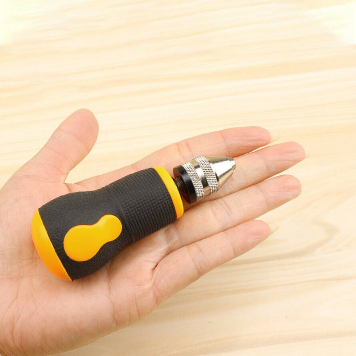 Tiny Handheld Manual Drill with 10pcs Precision Bits Ideal for Jewelry Making*