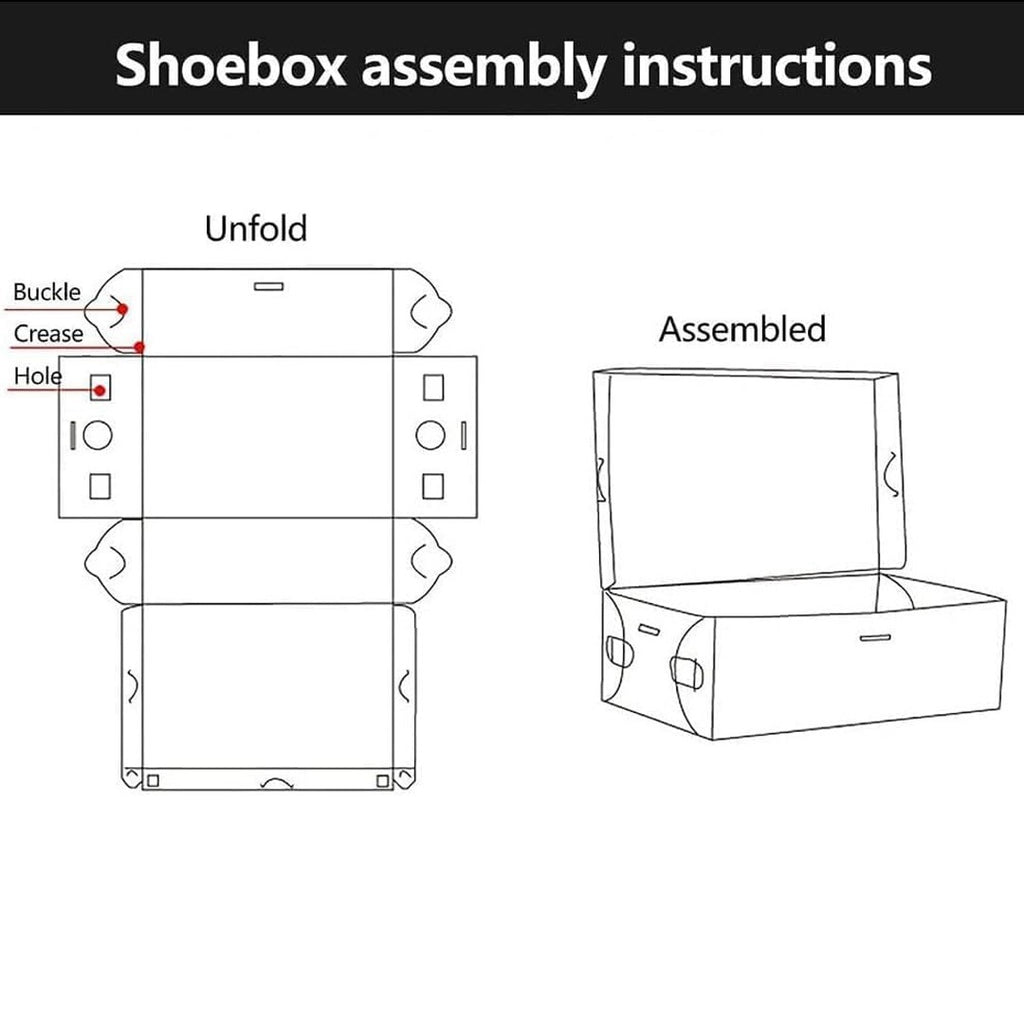 22PCS Clear Plastic Shoe Storage Boxes Stackable Foldable Durable Shoe Organiser