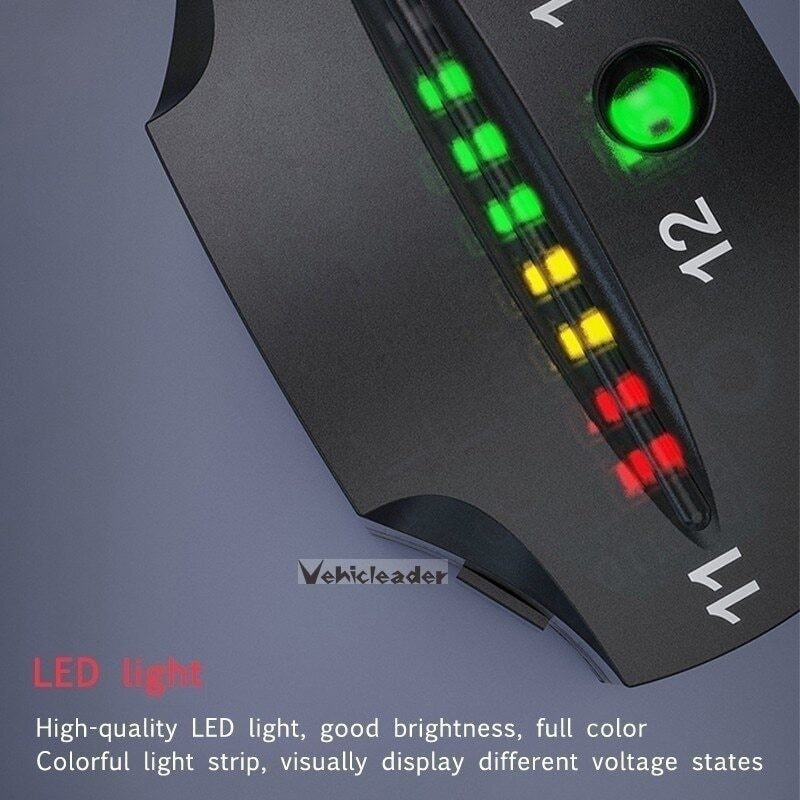 12V Motorcycle LED Digital Voltmeter Voltage Meter Battery Gauge Volt Detector