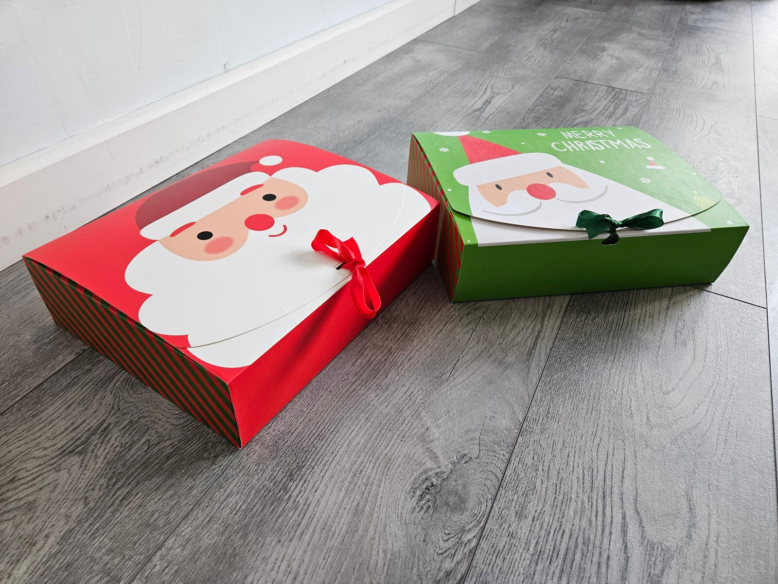 5PCS New Blank Christmas Gift Box, Red, Green, Xmas, Santa