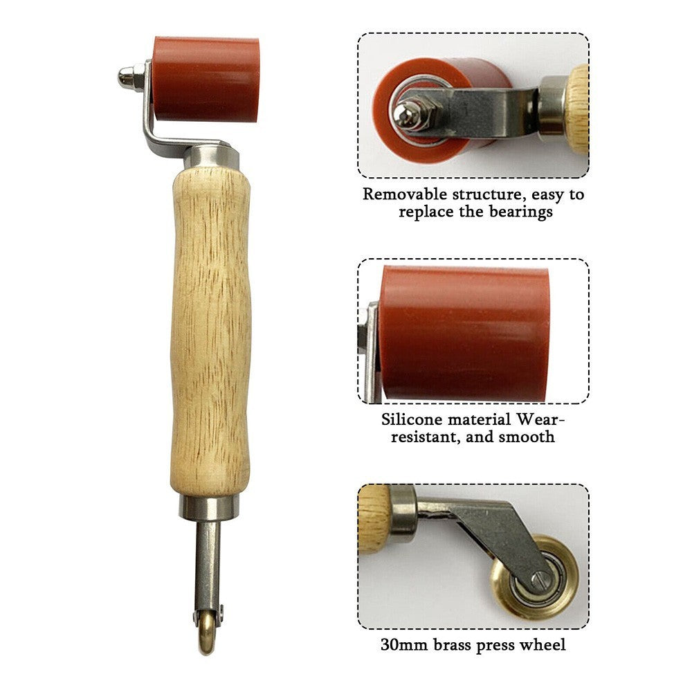 Silicone Seam Roller Red Brass Penny Combination 40mm EPDM Combi Roofing Tool UK