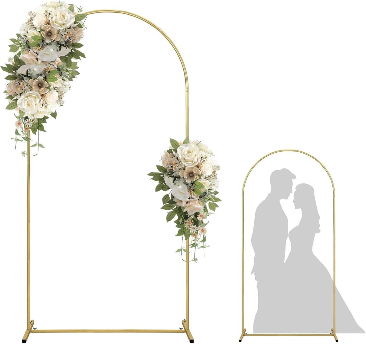6.6FT Wedding Arch Door Backdrop Stand Flower Display Frame Backdrop Metal Rack