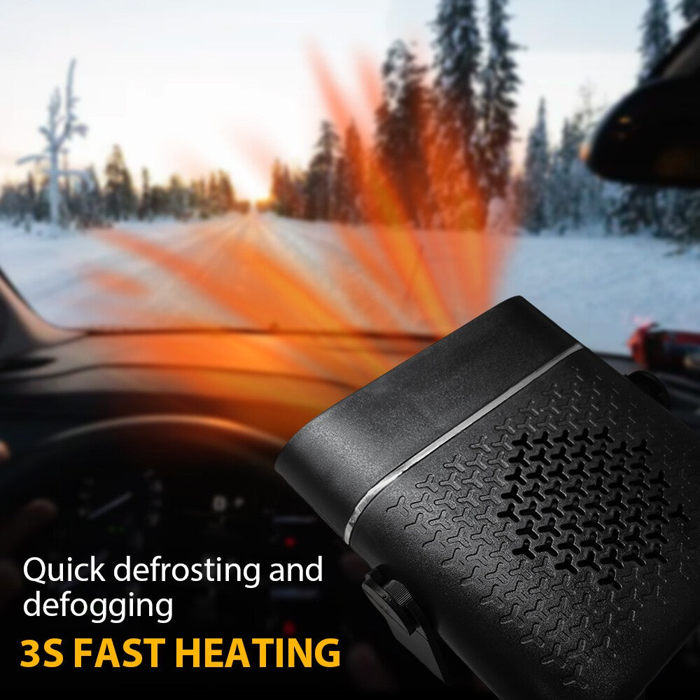 12V 150W Electric Heating Car Van Heater Defogger Demister Cooler Fan Portable