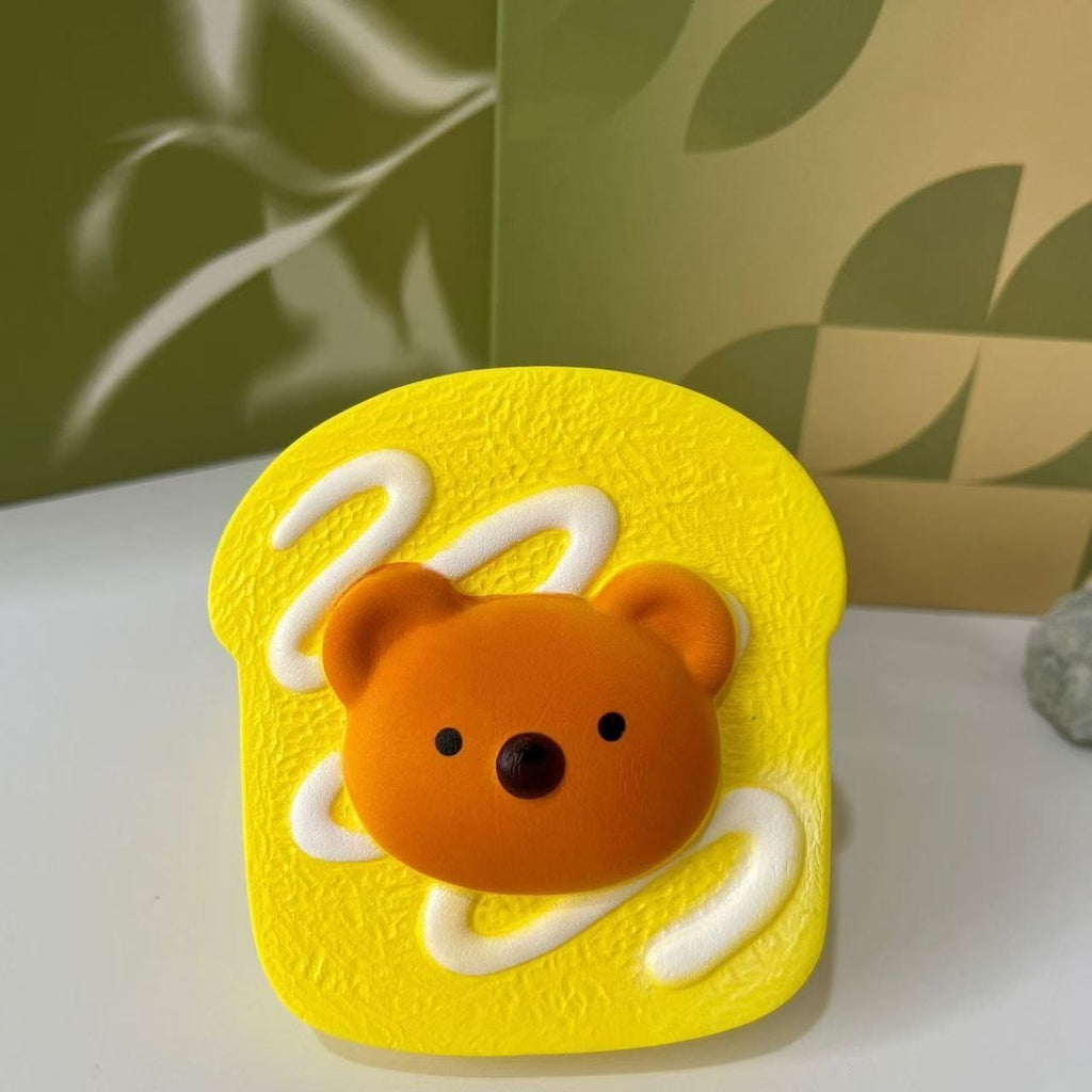 2 PCS Squeeze Toy Food Bread Photography Prop