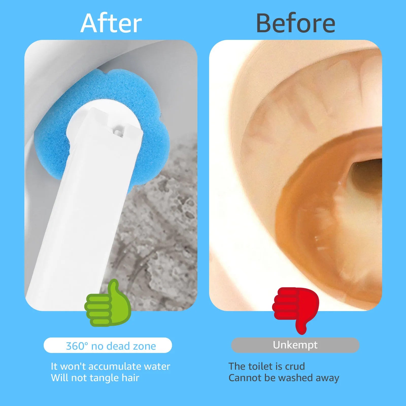 UK Disposable Toilet Brush Replacement Heads – Three Colors & Scents