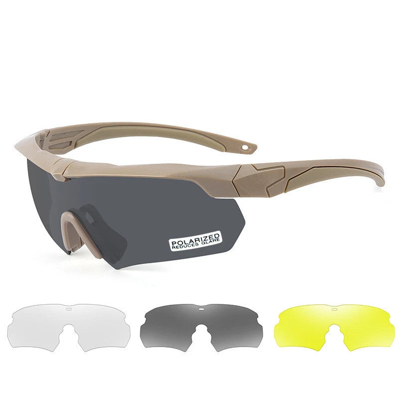 Tactical Shooting Sunglasses Set 3 Interchangeable Lenses Safety Glasses Eyewear