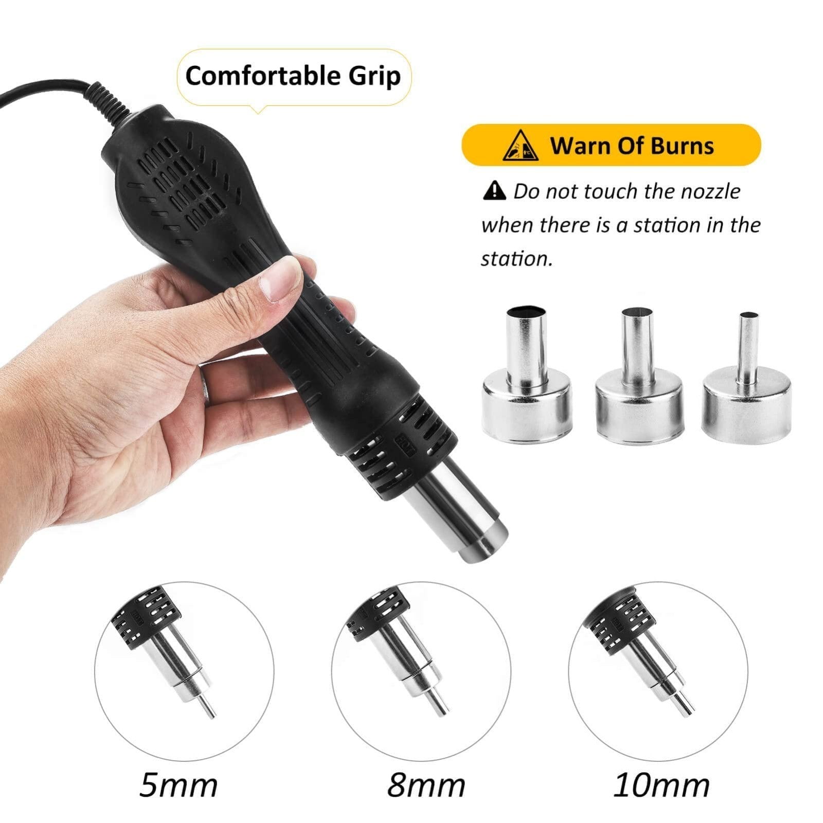 700W 858D SMD Soldering Desoldering Iron Station Hot Air Rework Gun Tool 220V