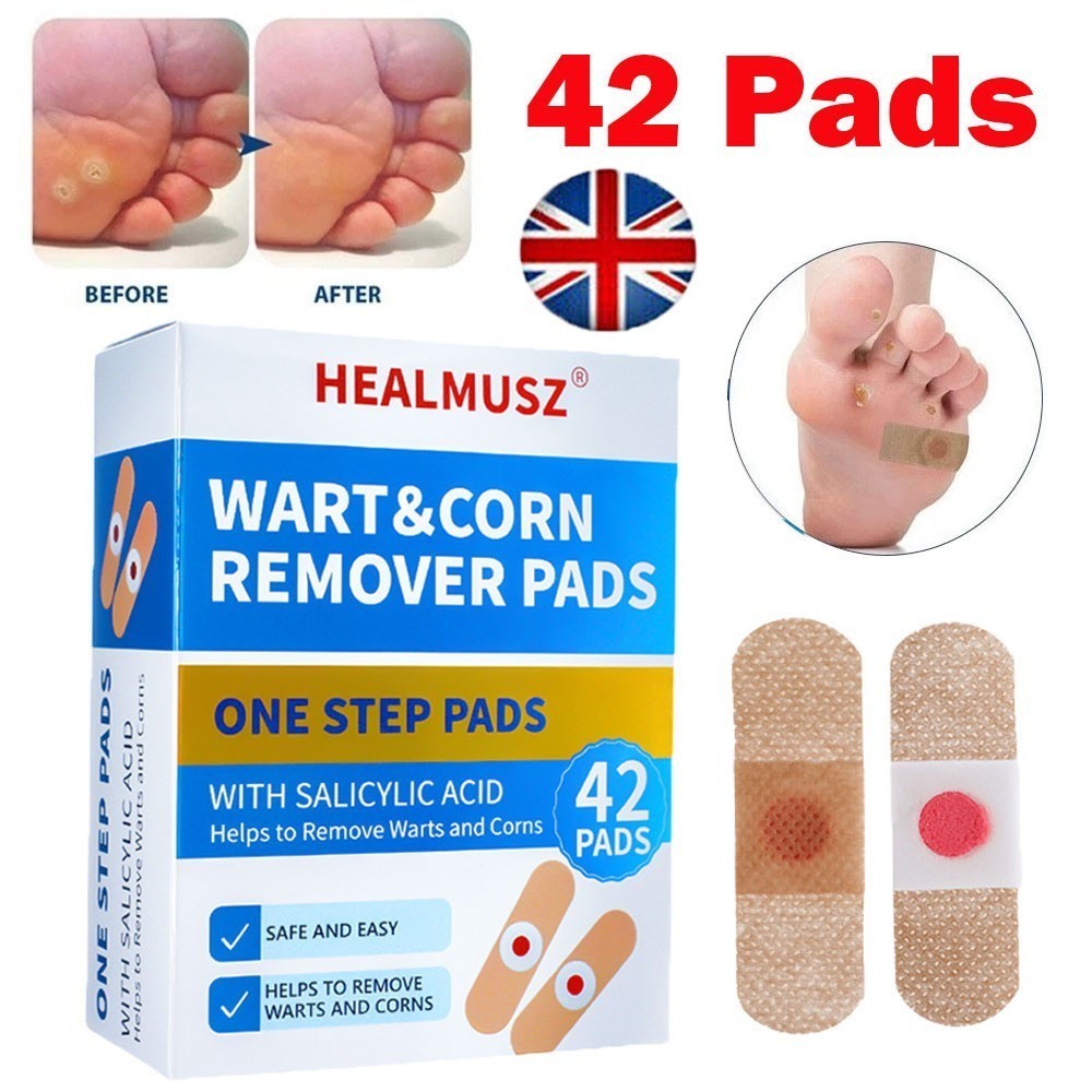 42 Pads Corn Removal Plasters Protective Foot Plaster Pads Patches Wart Plantar
