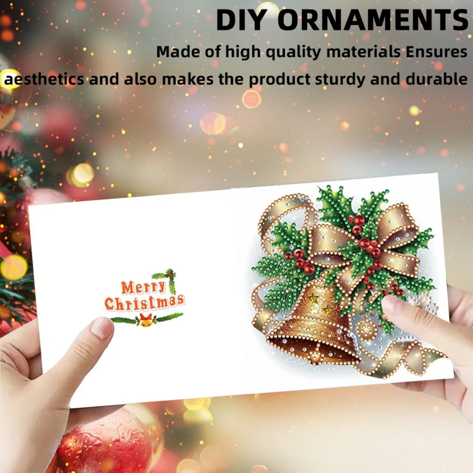 Christmas DIY Diamond Art Painting Greeting Card Set 5D DIY Diamond Painting Set