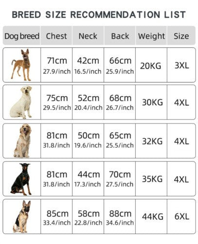 Large Dog Clothes Winter Warm Coat Windproof Waterproof Thicken Pet Down Jacket